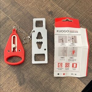 Portable Door Lock - Red